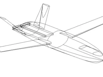  imaginary fixed wing drone 3D print model