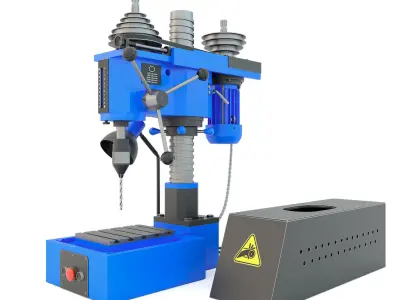 Machine tool desktop drilling press vertical 2M112A 3D model