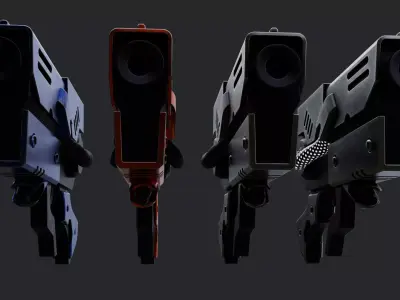 Scifi handgun Free low-poly 3D model