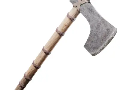 Bearded Axe Realistic Low-poly 3D model
