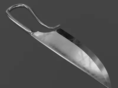 Short battle knife v0 3D model