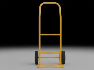 Hand Truck Cart  Low-poly 3D model