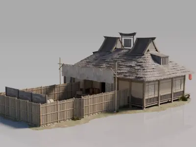 Traditional Japanese House 17 3D model