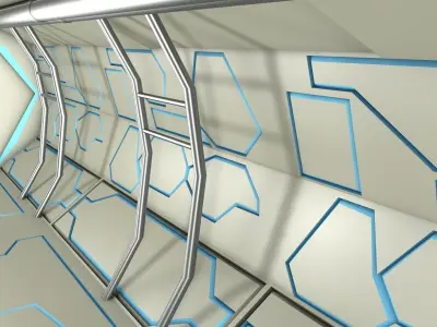 sci fi corridor  3D model