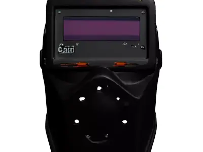 Worn Industrial Welding Helmet Low-poly 3D model