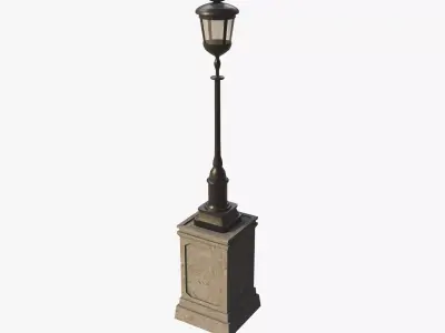 Pillar Lamp Street Free 3D model