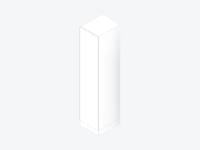 Locker - Laminate - Integral - Classic - 1 Door Low-poly 3D model