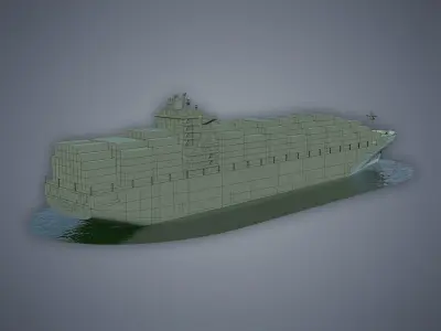 Cargo Ship and Tugboat 3D Model Pack
