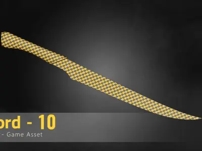 Sowrd-10 Low-poly 3D model