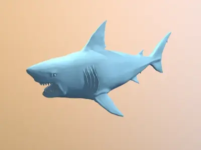 Simplistic Great White Shark Free 3D print model