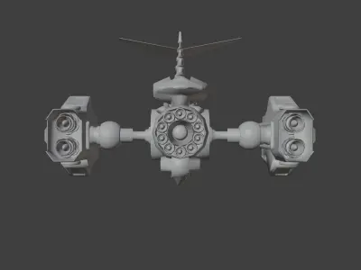 SciFi spaceship Low-poly 3D model purchase