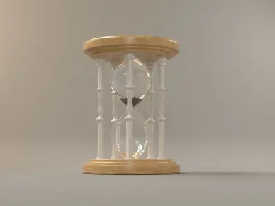 Realistic Hourglass Glass 3D model 3D model