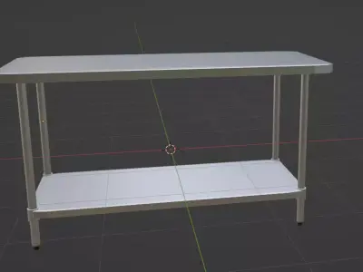 Commercial kitchen table Version 1 3D model