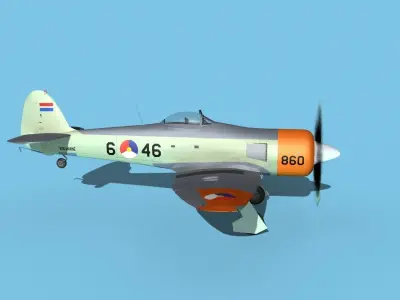 Hawker Sea Fury Royal Neatherland 3D model