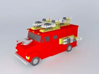 hahahahahahahahahahah red truck Free 3D model