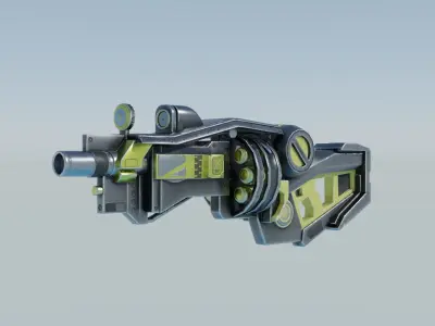 Sci-Fi Shotgun - Aim Shooter Low-poly 3D model