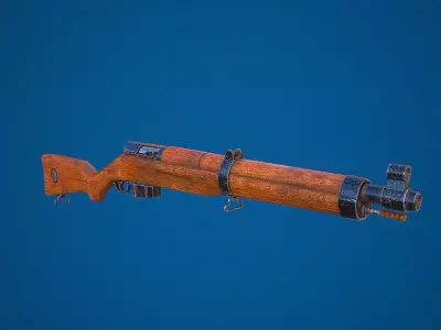 Old Rifle Free low-poly 3D model