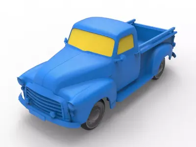 GMC 9300 1952 Classic Car 3D print model