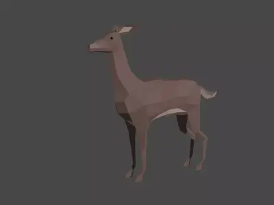 Deer Low Poly Low-poly 3D model