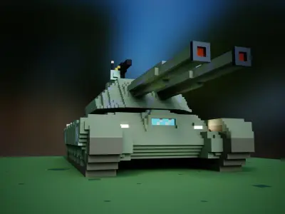 Battle Tank 3D model by maxmandelbrot1