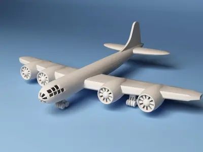 printable Boeing B-29 Superfortress Plane 3D print model
