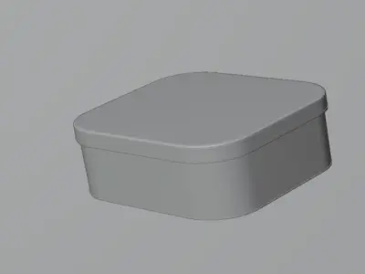 Metal Box Low-poly 3D model purchase