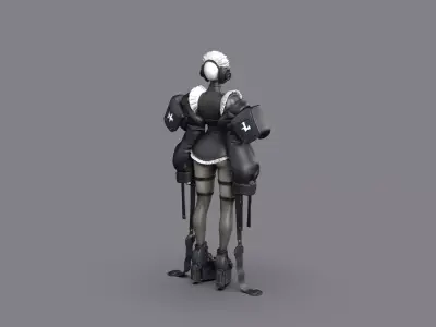 Night City Character Resident 3D model get