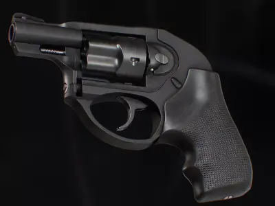 Revolver LCR Low-poly 3D model
