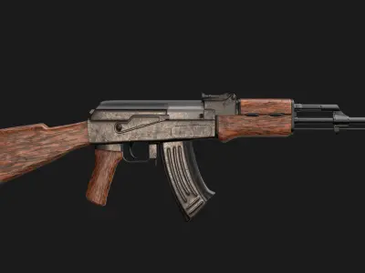 AK-47 ak - rifle 3D model purchase