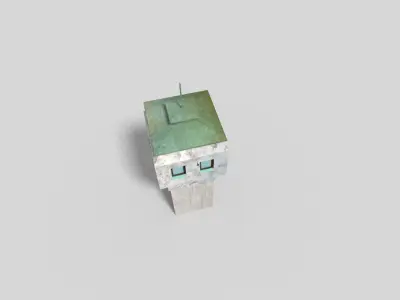 low poly military tower Low-poly 3D model