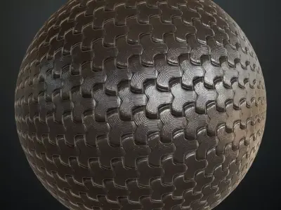 Sci-Fi Rusty Bolted Metal Panel PBR Seamless Texture