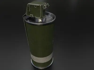 Smoke Grenade Low-poly 3D model get