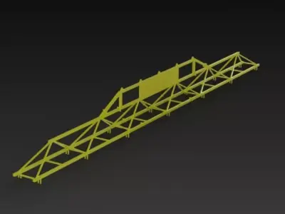Railway Track Panel Lifting Frame  3D model