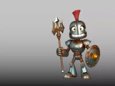 Robot STL  Warrior Figure 3D print model