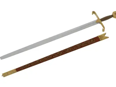Curtana Sword Low-poly 3D model
