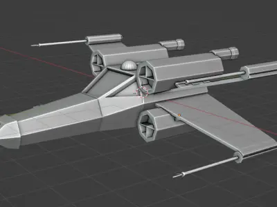 Star Wars X-wing 3D model Free 3D model