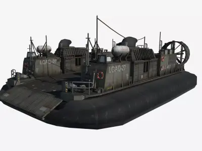 LCAC-27 Hovercraft Free low-poly 3D model