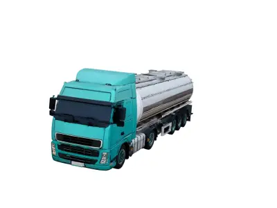 Water Tank Truck Utility Transport Liquid Tanker Vehicle 3D model