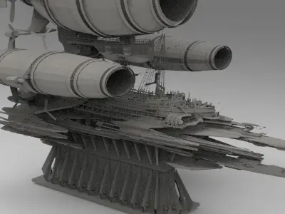 Cathedral Airship 4 3D model 3D model