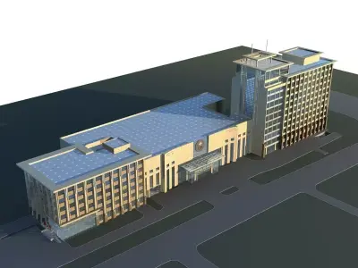 Hospital Building 3D model 6