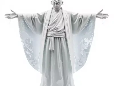 Zen Monk Serenity model pack Low-poly 3D model