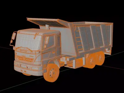 Hino Jumbo Ranger FM 320 Tipper 3D model