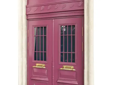 Entrance classic door 108 3D model