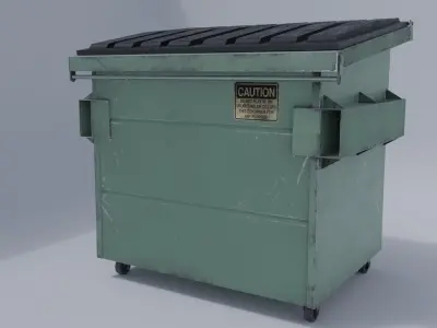 Industrial Dumpster PBR Low-poly 3D model