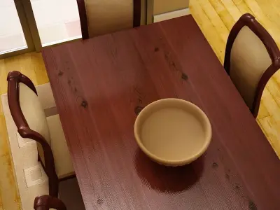 Dinning set dining room furniture 3D model