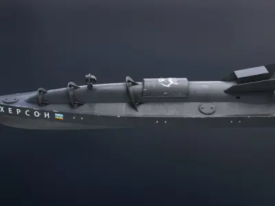 Ukrainian Naval Drone Game Ready Low-poly 3D model