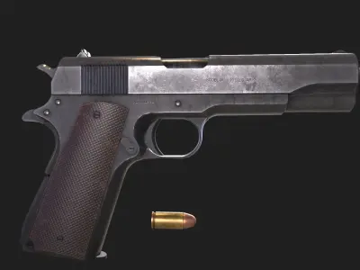 Colt M1911 Free low-poly 3D model