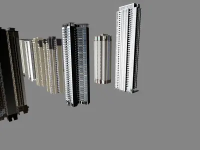 Buildings City building industrial park commercial housing 3D model V13