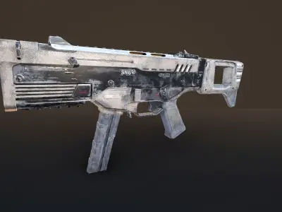SN6 Submachine gun Low-poly 3D model