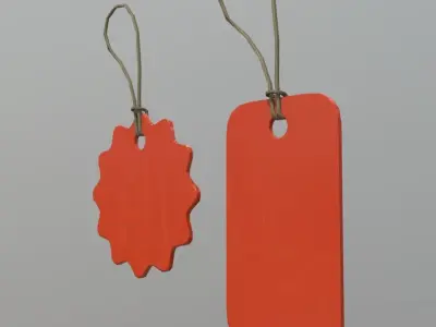 Price Tags 3 Low-poly 3D model